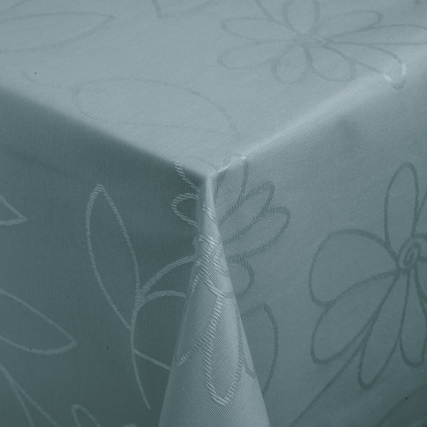 obrus Floralie prostokątny; 130x130 cm (SxD); niebieski przydymiony; kwadrat