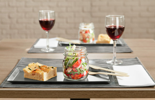 mini szklanka  Quattro Stagioni z pokrywką; 330ml, 6.7x9.3 cm (ØxW); transparentny; 12 sztuka / opakowanie