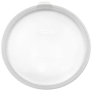 pokrywa uniwersalna Nevara; 28.5 cm (Ø); biały półprzezroczysty; okrągły