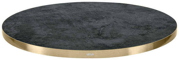 blat Marvani okrągły; 60x2.5 cm (ØxW); złoto/czarny; okrągły