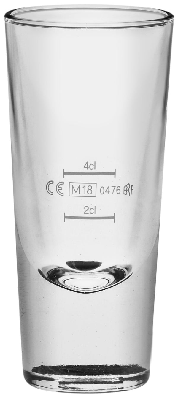 szkło do aperitifu Bistro Bar ze znacznikiem pojemności; 130ml, 6.2x13.5 cm (ØxW); transparentny; 2 cl & 4 cl Füllstrich, 6 sztuka / opakowanie