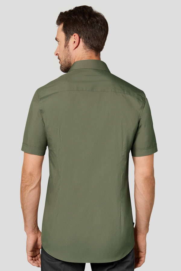 koszula męska Kim krótki rękaw; Kleidergröße 45/46; oliwka