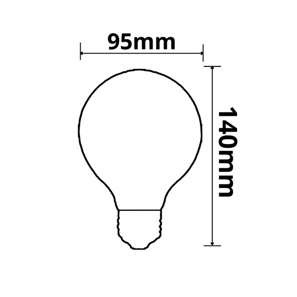 LED Lampe E27 Vintage Line III; 14x9.5 cm (DxØ); transparentny