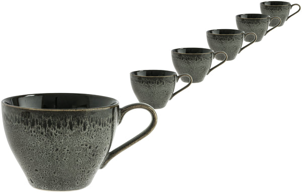 filiżanka do kawy Nano; 240ml, 9.3x6.8 cm (ØxW); czarny; okrągły; 6 sztuka / opakowanie