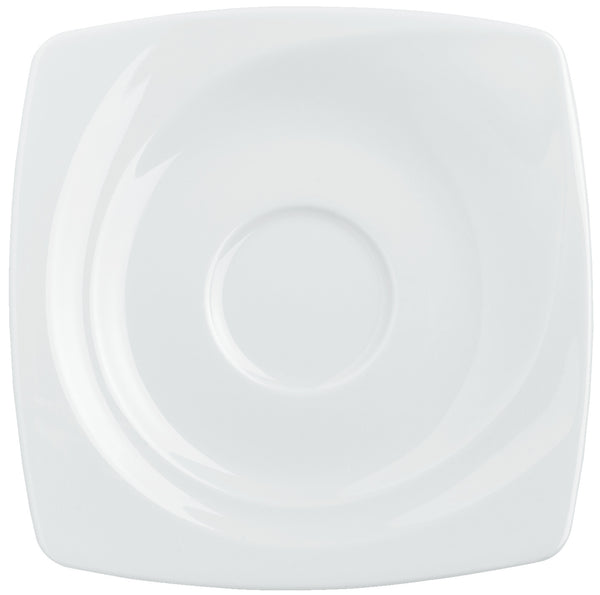 spodek do kubka / filiżanki do kawy Vilano; 14.5x14.5 cm (DxS); biały; kwadrat; 6 sztuka / opakowanie