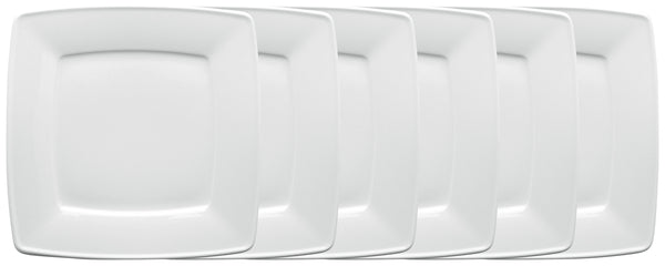 talerz płaski Melbourne; 25.5x25.5 cm (DxS); biały; kwadrat; 6 sztuka / opakowanie