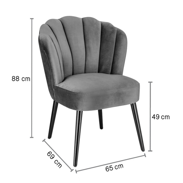 Stuhl Malea; 65x69x88 cm (SxGxW); czarny