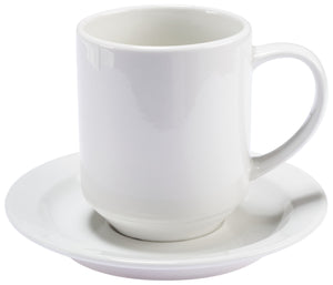kubek Ronda; 300ml, 7.2x9.5 cm (ØxW); biały; okrągły; 6 sztuka / opakowanie