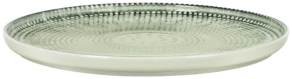 talerz płaski Kuori z rantem; 24x1.9 cm (ØxW); biały/szary/czarny; okrągły; 6 sztuka / opakowanie