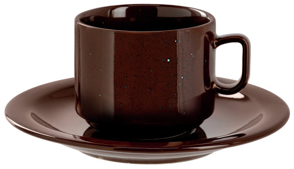 filiżanka do kawy Alessia; 190ml, 7.5x6.3 cm (ØxW); brązowy; okrągły; 6 sztuka / opakowanie