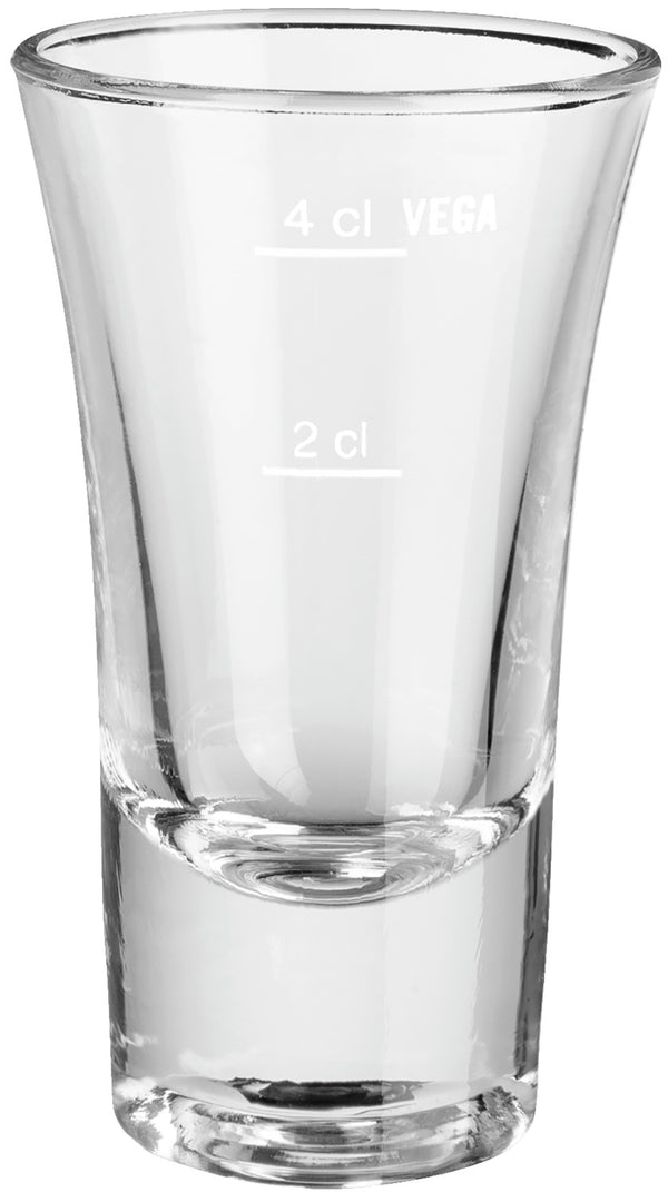 kieliszek  Podena; 60ml, 5.1x8.8 cm (ØxW); transparentny; 2 cl & 4 cl Füllstrich, 6 sztuka / opakowanie