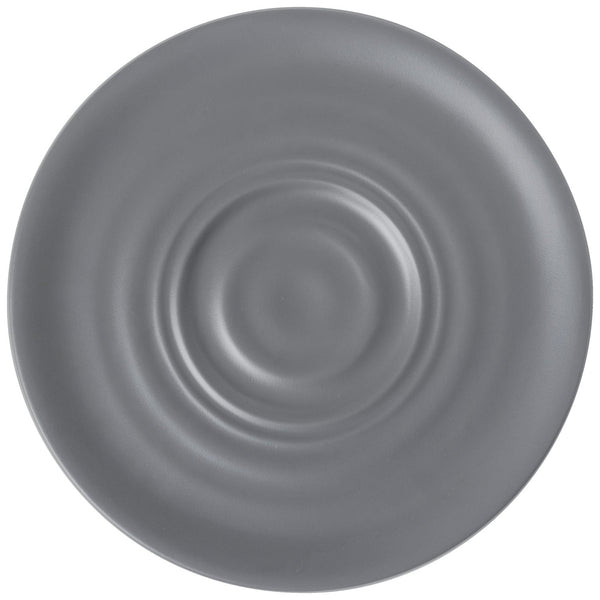 spodek pod filiżankę do kawy Kanas  z reliefem; 14.9x1.7 cm (ØxW); szary; okrągły; 6 sztuka / opakowanie