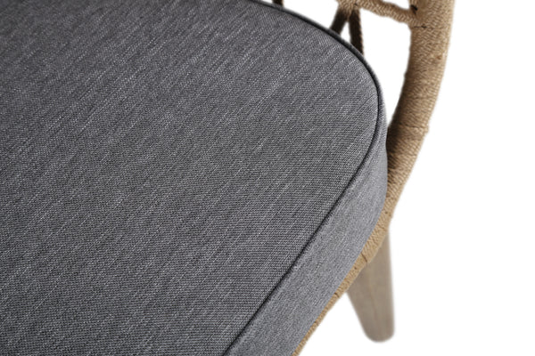 sofa 3-osobowa Cassaro; 182x78x74 cm (SxGxW); siedzisko antracyt, stelaż brązowy