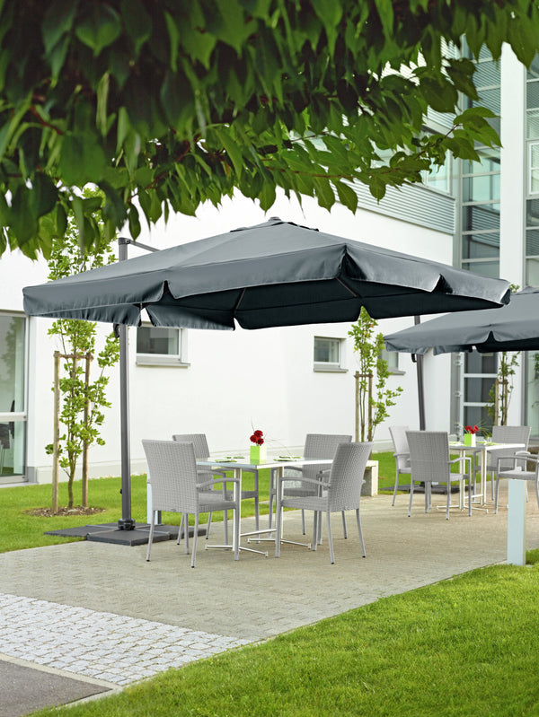 parasol rzymski Breva; 295x295x270 cm (DxSxW); szary; kwadrat