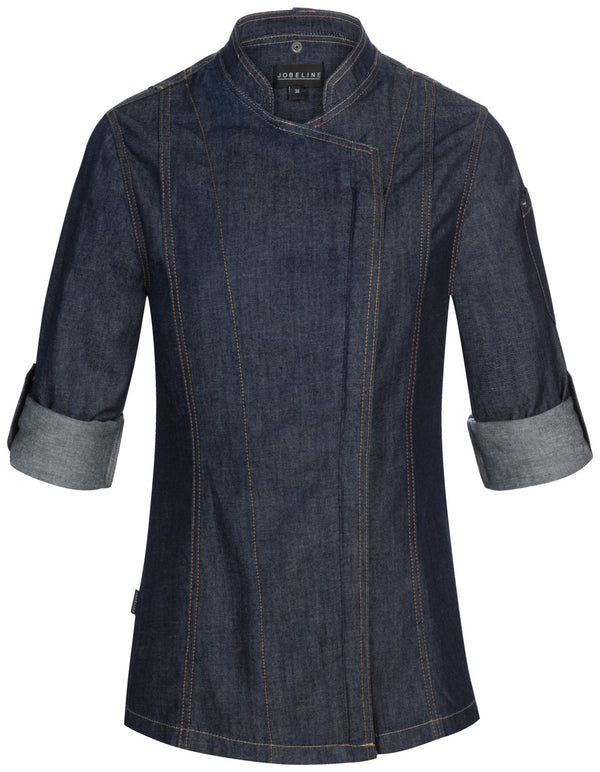 bluza kucharska damska Levi długi rękaw; Kleidergröße 42; ciemny niebieski