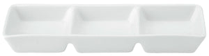 półmisek Bali podzielony; 18.5x6x2.5 cm (DxSxW); biały; 6 sztuka / opakowanie
