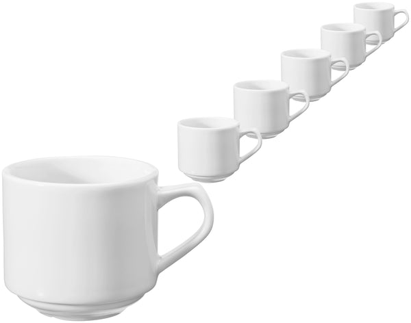 filiżanka do espresso Base; 100ml, 6x5.5 cm (ØxW); biały; okrągły; 6 sztuka / opakowanie