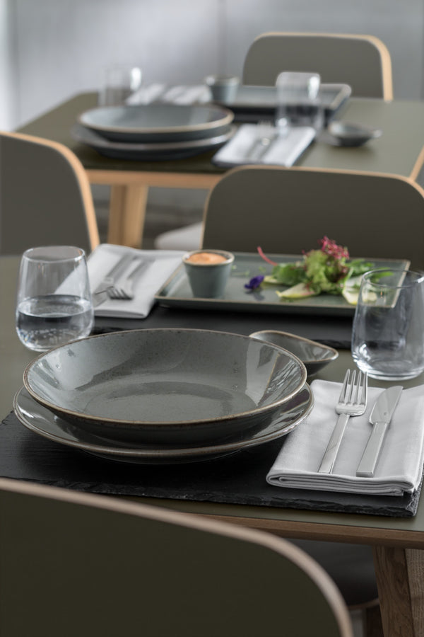 talerz płaski Sidina; 24 cm (Ø); szary; okrągły; 6 sztuka / opakowanie