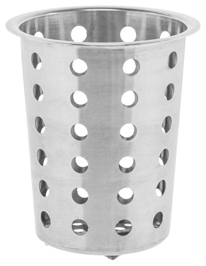pojemnik na sztućce Steel; 11.5x13.5 cm (ØxW); srebro