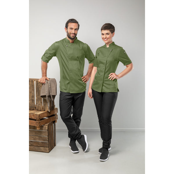 bluza kucharska damska Carter krótki rękaw