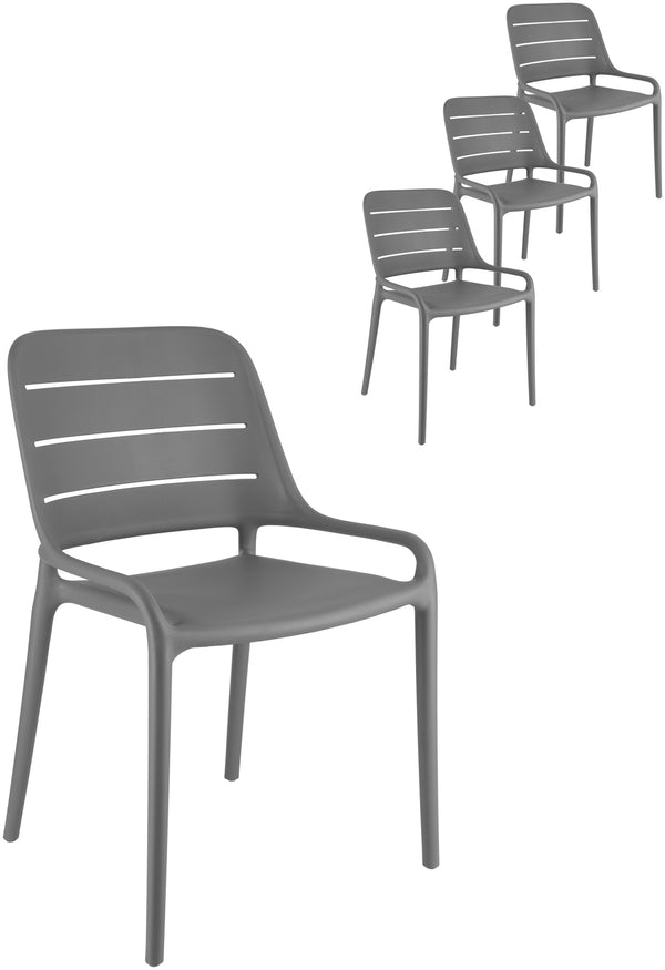 Kunststoff Stuhl Rylon; 52x51.5x82.5 cm (SxGxW); antracyt; 4 sztuka / opakowanie