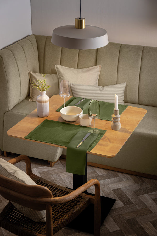 Serviette Ledana; 50x50 cm (SxD); oliwka; 6 sztuka / opakowanie