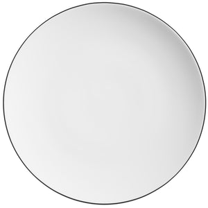 talerz płaski Bellino; 27 cm (Ø); biały/czarny; okrągły; 6 sztuka / opakowanie