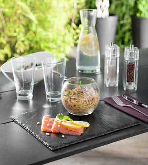 karafka Ypsilon ze znacznikiem pojemności; 300ml, 4.7x16.5 cm (ØxW); transparentny; okrągły; 0.25 l Füllstrich, 12 sztuka / opakowanie