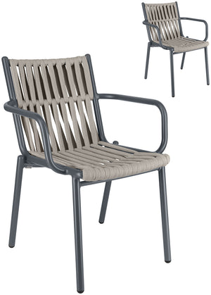 Outdoor-Stuhl Lumaro; 45x47x81 cm (SxGxW); siedzisko taupe