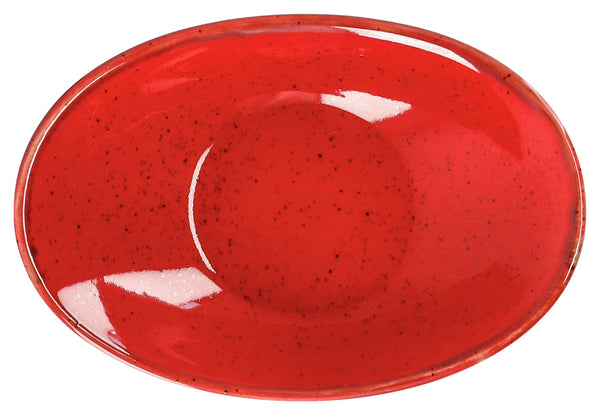 miseczka Sidina owalna; 75ml, 11x7x2.7 cm (DxSxW); czerwony; owalny; 6 sztuka / opakowanie