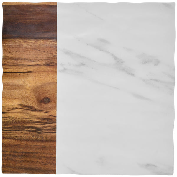 półmisek Tupelo bez rantu; 28.5x28x1 cm (DxSxW); biały/brązowy; prostokątny; 6 sztuka / opakowanie