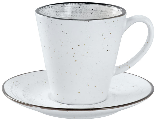 filiżanka do espresso Fungio; 100ml, 6x5.5 cm (ØxW); biały/czarny; okrągły; 6 sztuka / opakowanie