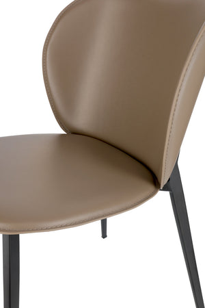 Stuhl Lomi Kunstleder; 47x52x77 cm (SxGxW); siedzisko mokka