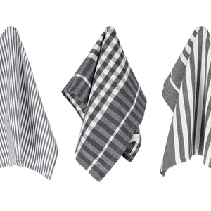 Geschirrtuch Jena; 40x60 cm (SxD); szary/biały; 3 sztuka / opakowanie