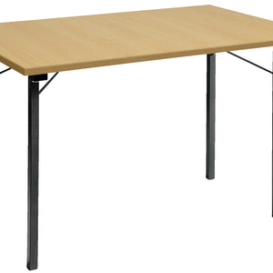 stół bankietowy prostokątny; 120x80x74 cm (DxSxW); Platte buk naturalny, stelaż szary; prostokątny