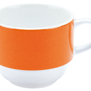 filiżanka do kawy Multi-Color; 160ml, 7x6 cm (ØxW); biały/pomarańczowy; okrągły; 6 sztuka / opakowanie