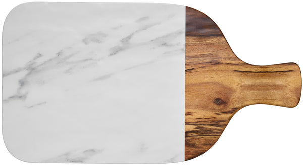 deska do serwowania Tupelo z uchwytem; 36x25x1.5 cm (DxSxW); biały/brązowy; prostokątny; 3 sztuka / opakowanie