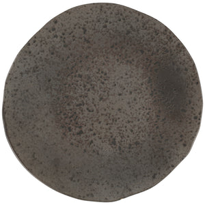 talerz płaski Ironstone; 30x2 cm (ØxW); ciemny brąz/czarny; okrągły; 6 sztuka / opakowanie