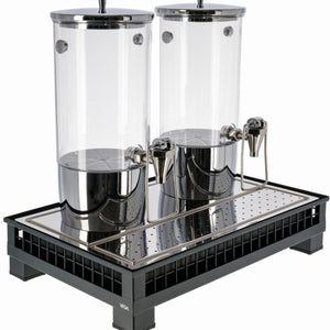 dyspenser do soków Portland podwójny 1/1; Größe GN 1/1, 55.4x35.2x53 cm (DxSxW); antracyt/transparentny; prostokątny