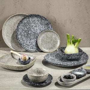 miska Mamoro kwadratowa; 1100ml, 21x21x4.5 cm (DxSxW); beżowy/biały; kwadrat; 4 sztuka / opakowanie