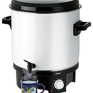 garnek do grzanego wina/garnek do pasteryzacji GE 21; 21000ml, 50x37 cm (WxØ); czarny/srebro