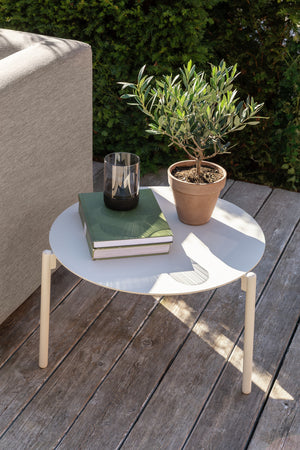 Outdoor-Beistelltisch Naira klein; 65x28.5 cm (ØxW); Platte beżowy