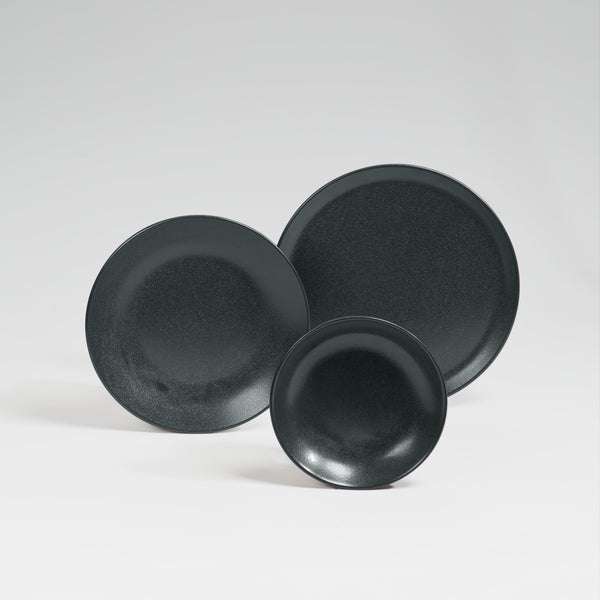 talerz płaski Masca; 24 cm (Ø); czarny; okrągły; 6 sztuka / opakowanie
