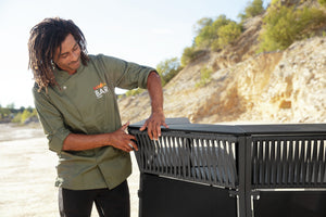 Outdoorbar Baruba Eckelement Außen; 78x56x115 cm (DxSxW); beton/antracyt