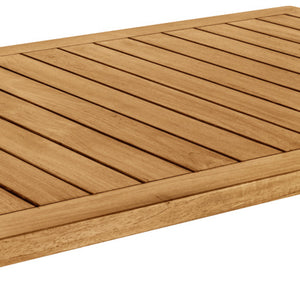Outdoor-Teak-Tischplatte Mirello rechteckig; 120x80x3 cm (DxSxW); brązowy; prostokątny