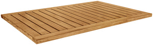 Outdoor-Teak-Tischplatte Mirello rechteckig; 120x80x3 cm (DxSxW); brązowy; prostokątny