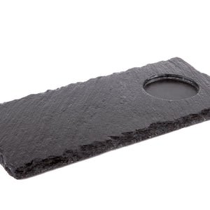 taca z łupka naturalnego; 25x12x0.7 cm (DxSxW); czarny; prostokątny