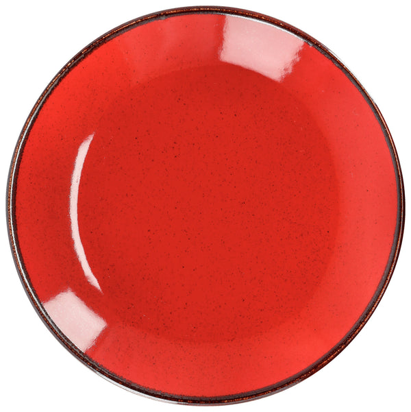 talerz płaski Sidina; 24 cm (Ø); czerwony; okrągły; 6 sztuka / opakowanie