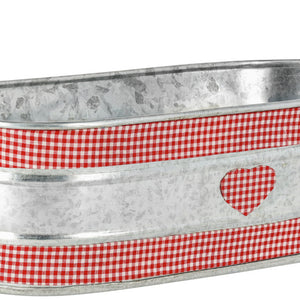 Pflanzschale Beke; 34.5x16x9 cm (DxSxW); metal antyk