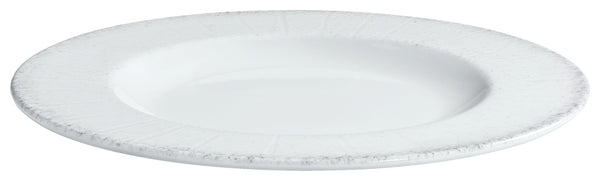 talerz płaski Caju z rantem; 21 cm (Ø); biały/szary; okrągły; 6 sztuka / opakowanie